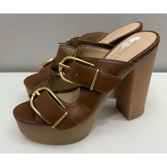 VERONICA BEARD Shoes - New Veronica Beard Heels Size 7 Garrick Platform Hazelwood Leather Sandals